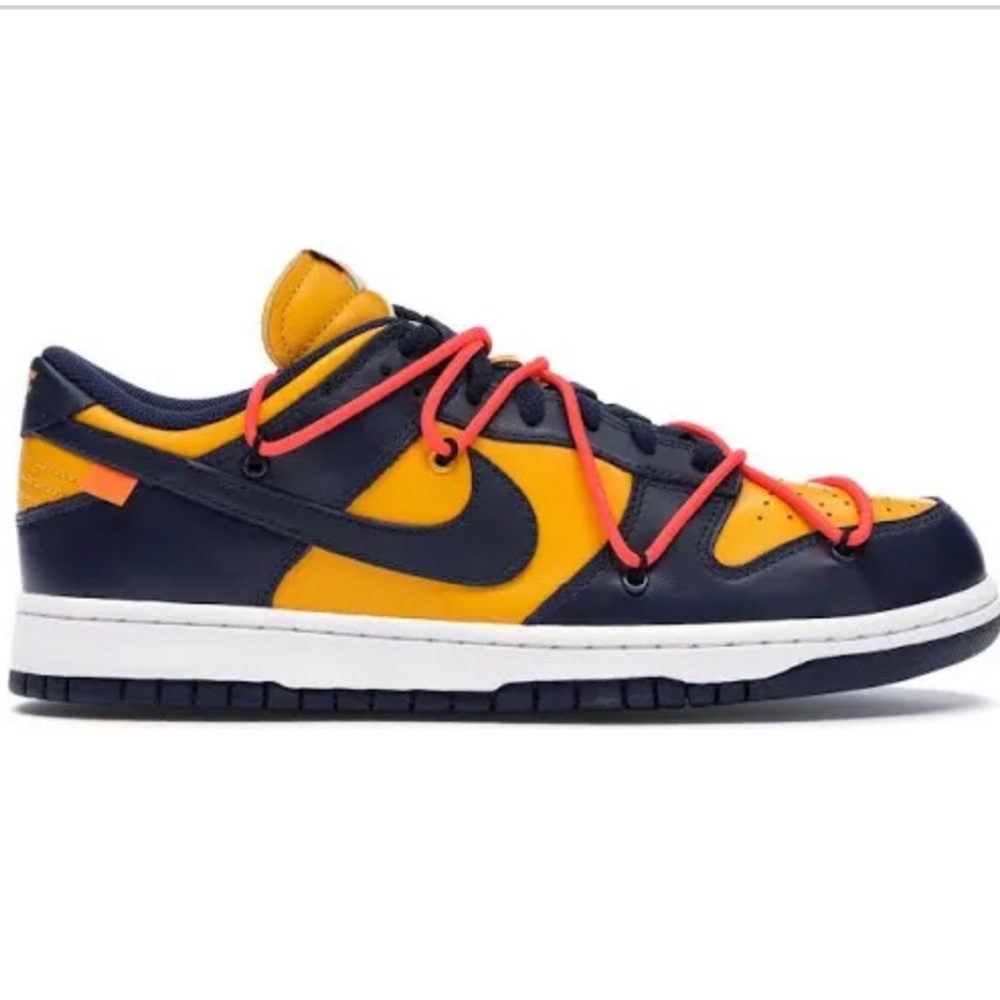 Nike Dunk Low Off-White University Gold Size 7.5 / in box / worn once